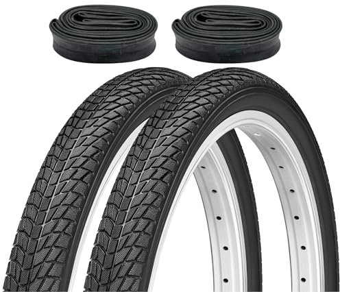 2er Set Fahrradreifen 20x2,10 Zoll 54-406 mit Autoventil Schläuchen AV