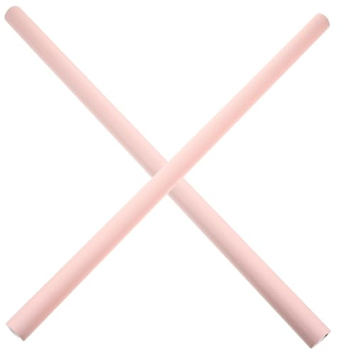 YARNOW Palos de Yoga para Corrección de Postura 60 Cm, 2 Piezas, Varillas de Acero Espuma Antideslizante Color Piel y Rosa, Bastones Ligeros para Entrenamiento de Espalda y Pilates