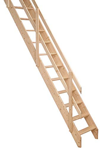 Deluxe Extra Wide Space Saving Stairs Suits Floor to Upper Floor Heights of up to 2.83m