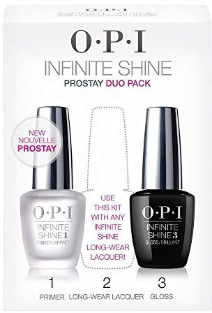 OPI Infinite Shine Nagellack Set aus Base und Top Coat – schützender Nagellack Primer und Top Coat für einen Gel-Nägel-Look mit bis zu 11 Tagen Halt – mit extra breitem ProWide Pinsel