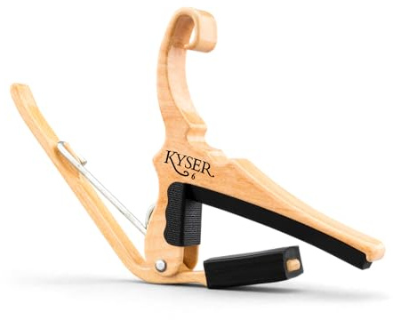Kyser Quick-Change Guitar Capo for 6-string acoustic guitars, Maple, KG6MA