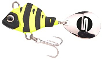 SPRO ASP Spinner UV– Searchbait mit original Gamakatsu Haken zum Angeln auf Raubfisch, Spinnangeln, Gewicht:28g, Farbe:Wasp UV