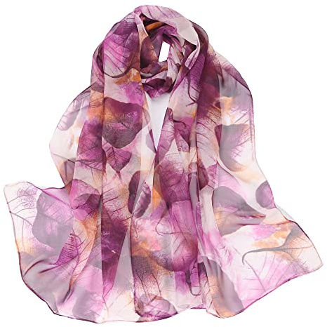Ecroon Sciarpa Donna Moda Leggero Morbido Confortevole Protezione Solare Elastico Scialli per Testa e Collo Leggero Neckerchief