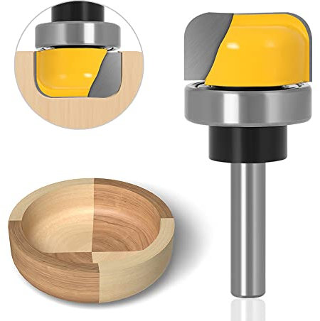 NICAVKIT 8 mm Schaft Schüssel und Tablett Vorlage Fräser Bit, Oberfräser Schüssel-Fräs-Bit Hohlkehlfräser Nutfräser-Set für Holzbearbeitung Shaker Cutter Werkzeuge