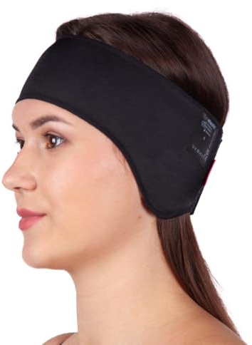 LIPOELASTIC PU 03 – Otoplastie Réglable avec Velcro – D’oreille Post-Chirurgie – Compression Double Couche – Unisexe – Bandeau Oreille Chirurgie Plastique (Noir, S)