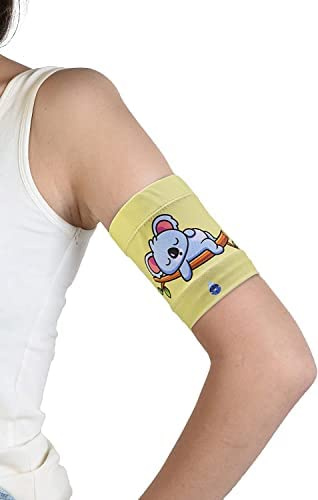 Diaband barn, glukossensor skyddsarmband Freestyle Libre, Medtronic, Dexcom eller Omnipod – bekvämt återanvändbart diabetikband. (Junior.M (19–21 cm))