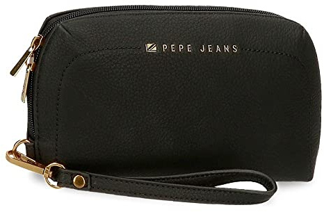 Pepe Jeans Diane Bolso de Mano Negro 20x11x4 cms Piel sintética