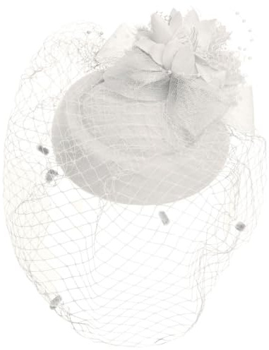Ro Rox Net Bow Fascinator Hat Beaded Retro Pinup 40s 50s Wedding Party