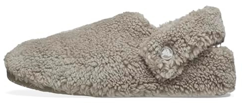 Crocs Unisex-Adult Classic Cozzzy Slipper, Fuzz Lined House Slippers for Women and Men, Mushroom, 6 Women/4 Men