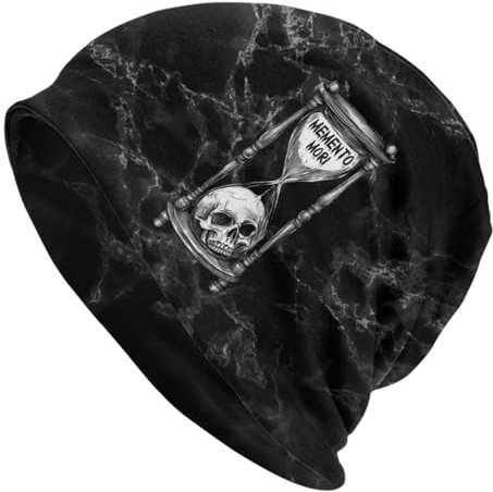 Herren Damen Wintermütze Memento Mori Totenkopf „Denk Daran, DASS Du Sterben Musst“ Kopfbedeckung Freizeit Watch Hat Mode Basic Beanie Für Winter Ausflüge Schlaf