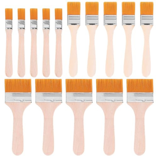 15 Fit For The Job Ensemble de pinceaux à Manche Souple sans Perte de Poils pour Une Finition Lisse avec peintures-émulsions à Aspect Brillant et satiné sur Les Murs, plafonds, Meubles(15/22/48mm)