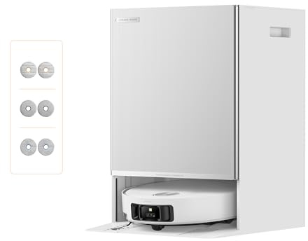 DREAME Matrix10 Ultra Robot Aspirapolvere e Lavapavimenti, Superamento Ostacoli 8 cm, Aspirazione 30.000Pa, Auto-svuot/Riemp, Autopulizia Moci, 0 Grovigli, Rileva 240+ Ostacoli, Controllo Vocale