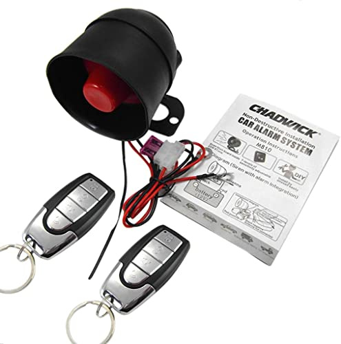M810-8115 - Sistema di allarme antifurto per auto con 2 telecomandi, installazione senza fili, sensore d'urto per la protezione della sicurezza del veicolo