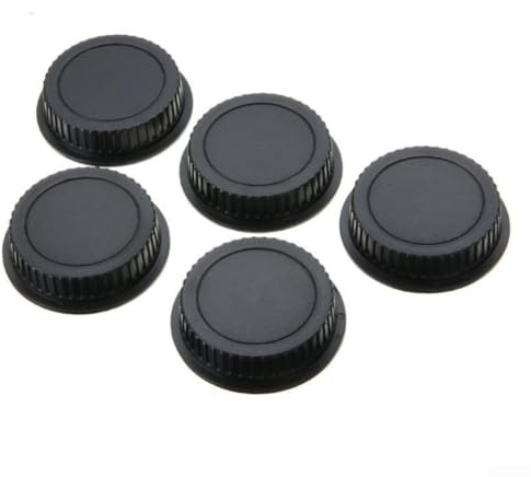Paquete de 5 tapas de lente trasera para Canon para lentes Eos EF y EF-S que ofrece un ajuste fiable y seguridad de elementos ópticos