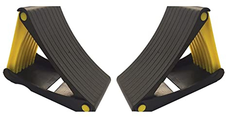 MP Essentials Lot de 2 cales de roue pliables avec pointes pour caravane, camping-car, voiture, moto et remorque
