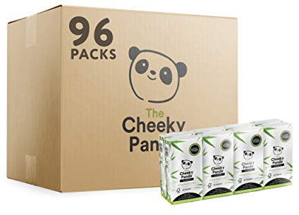 The Cheeky Panda Umweltfreundliche Bambus Taschentücher Großpackung – 3-Lagig | 960 Stück (96 Packungen mit 10)