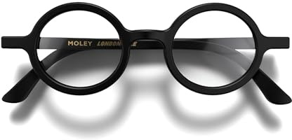 LONDON MOLE® Moley occhiali da lettura | Fantastici lettori di forma rotonda | Uomo donna unisex | Cerniere a molla