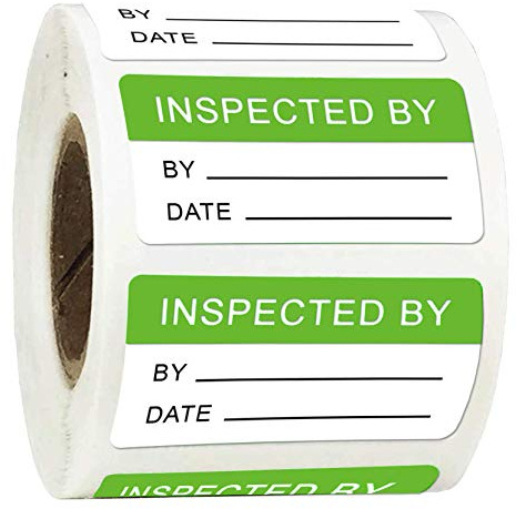 Quality Control Inventory Labels 500 Pcs 1x2 Inch Rectangle Stickers Fluorescent Green Adhesive Stickers for Handling Shipping Warehouse