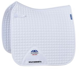 WeatherBeeta Prime Air-Tec Dressage Saddle Pad, White, Large