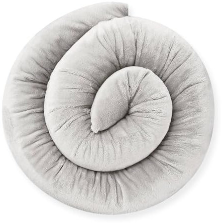 Bebeloo Seitenschläferkissen Körperkissen Pregnancy Pillow Bettkissen Bettschlange Nackenrolle Schlafkissen Stillkissen Bettumrandung Zugluftstopper (Grau, 180 cm)