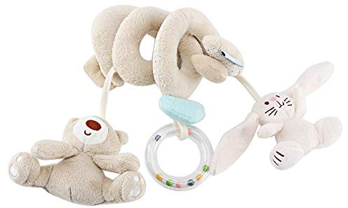 TARSHYRY Barnvagnsleksaker, Barnbjörn Kanin Spiral Wrap Runt Billeksaker för Spädbarn Baby Bilstol Leksak Spiral Wrap Runt Leksak för Crib Säng Bassinet
