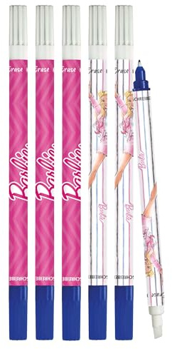Online Borrador de tinta Barbie 6 x I para borrar y sobrescribir en fantásticos diseños de Barbie, eliminación y corrección de tinta azul, tinta borrable, color azul