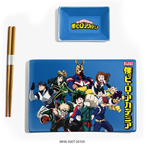 Just Funky My Hero Academia Sushi-Teller-Set, Deku japanisches Geschirr-Sushi-Set
