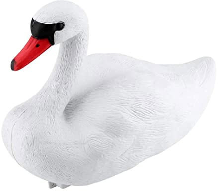 HoveeLuty Teich Schwan Dekor Künstliche Schwan Simulation Wasser Schwan Teich Realistische Ornament Teichdekoration Schwan Für Teich Pool Wasserdekoration Weiß Weiß