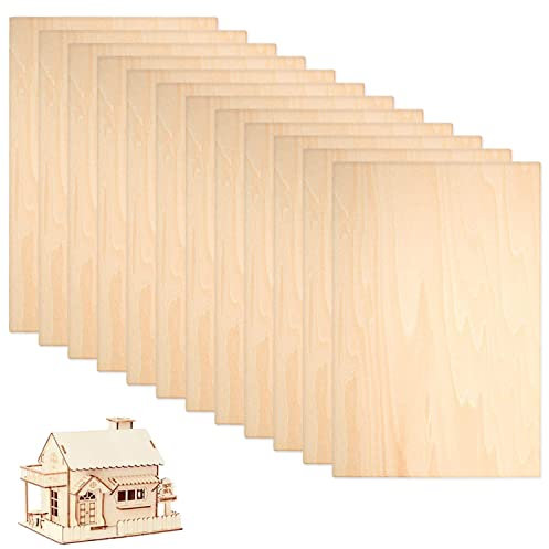 Paneles de Madera Contrachapada, 12 unidades, Paneles de Madera de Balsa, Paneles de Madera de 200 x 200 x 1,5 mm, Paneles Multiplex, paneles de Madera para Manualidades, para Bricolaje o Modelismo