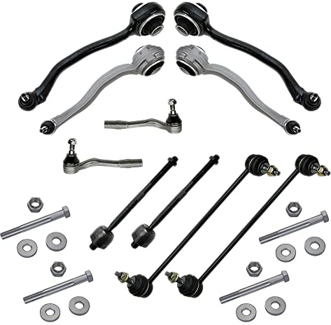 ATEC Germany 2x braccio oscillante anteriore inferiore, 2x braccio oscillante anteriore superiore, 2x asta di accoppiamento, 2x giunto assiale, 2x estremità del tirante Compatibile con MERCEDES