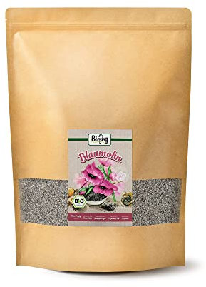 Biojoy Graines de pavot bleu BIO (2 kg), entières, sans additifs