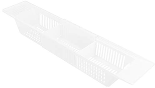 Vassoio per Vasca da Bagno, Vassoio per Vasca da Bagno Espandibile in Plastica Multifunzionale Vassoio per Contenitore per Vasca da Bagno Semplice Ed Elegante Scaffale Regolabile