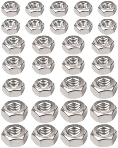 MYGLOAR 30 piezas tuercas hexagonales tres tamaños M8/M10/M12, tuercas de seguridad de acero inoxidable estándar A2 V2A Tuercas M8, tuercas autoblocantes, tuercas hexagonales de acero inoxidable