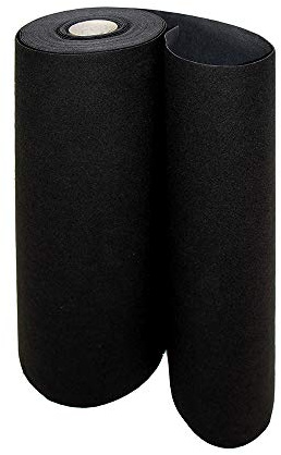 OLIVO.shop Passatoia per Eventi, Passatoia Rotolo Tappeto, Passatoie Matrimonio, Cerimonia, Feste, Moquette da Esterno, al Metro, Antiscivolo, Passerella ROMOQU (NERO, 1x15 MT)