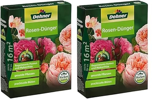 Dehner Rosen-Dünger, 2 kg, für ca. 16 qm (Packung mit 2)
