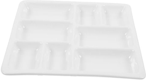 Artibetter Vassoio per Pigmenti per Acquerelli in Ceramica Miscelatore di Colori Vassoio per Acqua Palette Quadrate per Artisti e Studenti