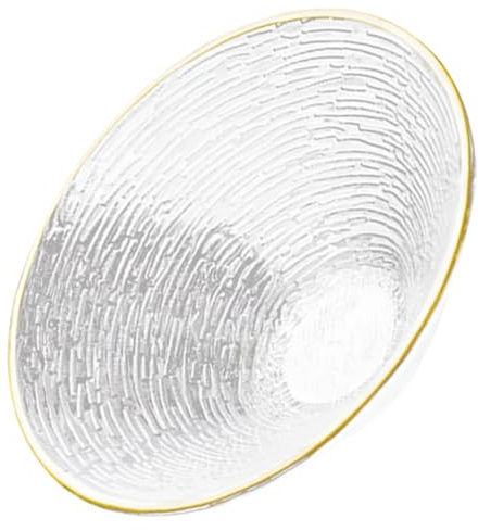 VICASKY Ciotola in Vetro Decorativa per Insalata e Dessert Elegante con Dorato Versatile per Frutta e Snack Resistente e Facile da Pulire per Cene Famigliari e Feste