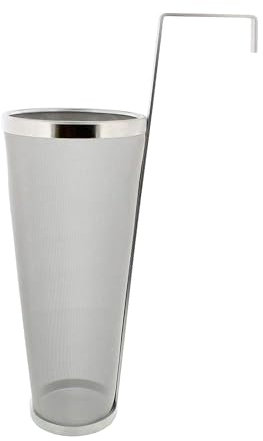 JOKBEN Edelstahl Hop Spider Bierfass Trockentrichter Filtersieb Sieb 300 Mikron Mesh für Heimbierbrauen Kessel Fassausrüstung 5,3 x 16 Zoll