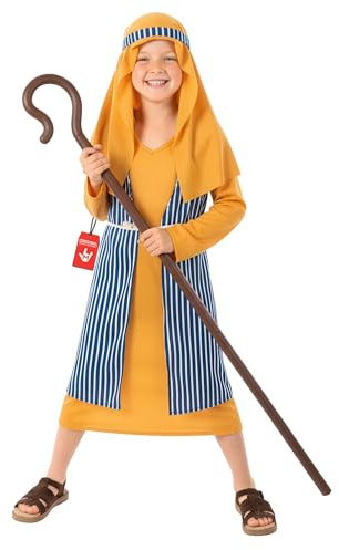 fun shack Blue Shepherd Costume for Kids, Boys Shepherd Costume, Christmas Costumes for Kids, Boys Nativity Costumes, Medium