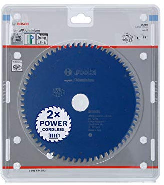 Bosch Professional 1x Kreissägeblatt Expert for Aluminium (Aluminium, Sägeblatt Ø 210 x 30 x 2 mm, 66 Zähne, Zubehör Akku Kreissäge)
