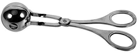 Meat Ballers, Sliver Stainless Steel Meat Ball Maker Non-Stick Tongs Melon Ballers Cookie Dough Meatball Scoop for Kitchen