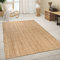Paco Home Teppich Wohnzimmer Naturfaser Handgearbeitet Jute Meliert Modernes Muster Boho Stil, Grösse:300x400 cm, Farbe:Natur 2