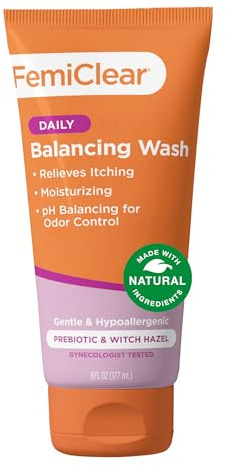 FemiClear Soothing Daily Feminine Wash - Feminine Care Wash for Itching & Irritated Skin, Feminine Hygiene Products, Essentials for Vaginal Health, PH Balance for Women (6FL oz)