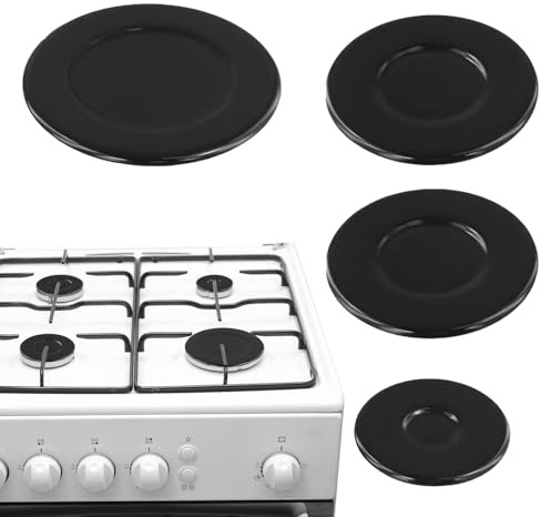Gas Stove Burner Cap Set of 4 Pack 55mm 75mm 100mm Gas Stove Burner Covers Cooker Hat Set Range Burner Cap for SABAF Gas Stove(Concave)