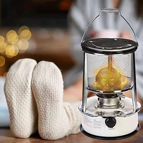 BomDog Calentador de Queroseno para Uso en Interiores de Camping Estufa de Emergencia para la Calefacción de Cocina Hervir Elua Queroseno Quemador de Calefacción/6L/White