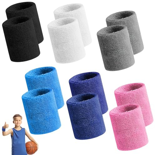 12 Stück Schweißbänder Handgelenk für Fußball, Basketball, Tennis, Golf