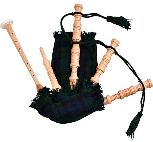 Mini Miniature Bagpipe, Rosewood Bagpipe for Beginners Playable Gift. (BlackWatch)