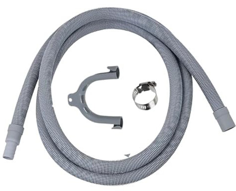 IBBAH Universal 2.5m Flexible Replacement Hose with Connector (19mm / 21mm) Extension for Washing Machines & Dishwasher Drain Hose