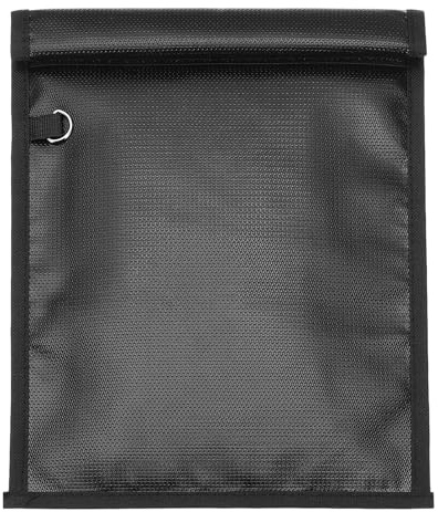 PATIKIL 1 st Faraday-väskor, 33 x 20 cm telefon bilnycklar fobskydd faraday-väskor brandsäker vattentät dokumentväska för NFC RFID GPS-sensornyckel, svart