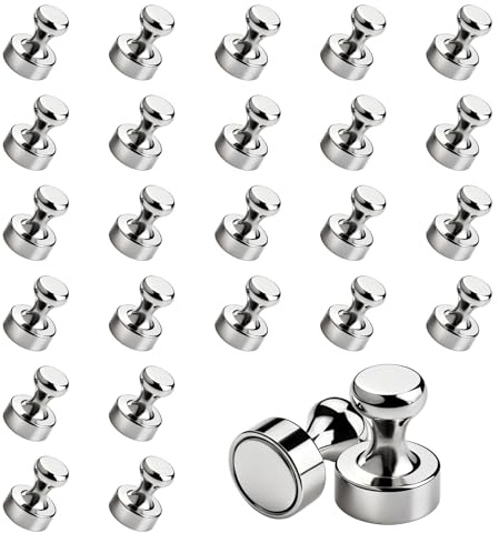 24 stycken magneter, neodym-magneter extra starka, 12 x 16 mm små magneter för magnettavla, små magneter för anslagstavlor, nåltavlor, whiteboard